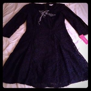 Navy blue lace dress